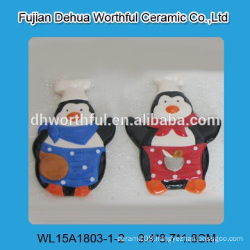 Ceramic souvenir Penguin chef fridge magnet